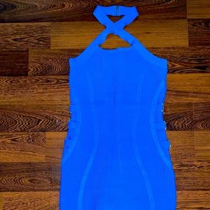 Mini halterneck bodycon dress